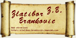 Zlatibor Branković vizit kartica